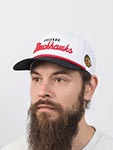 Бейсболка AMERICAN NEEDLE арт. 23008A-CBH Chicago Blackhawks Roscoe NHL (белый / черный)